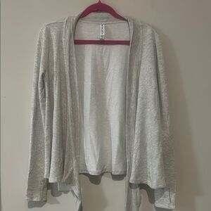 Athleta Gray Open Front Cardigan Sweater 0141